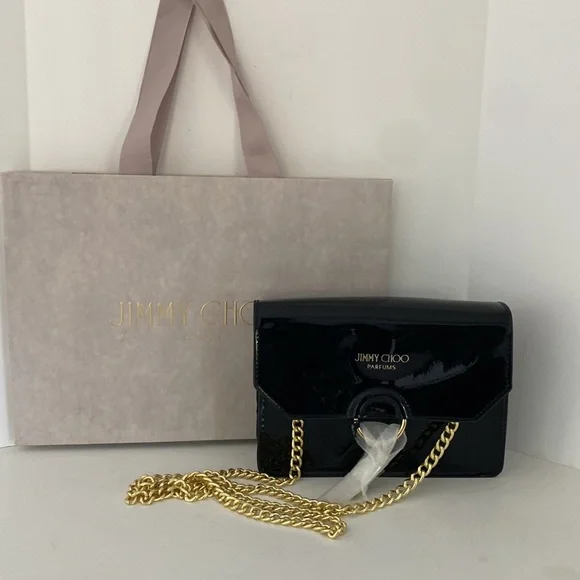 Jimmy Choo Black Shoulder Crossbody Bag wirh Gift Bag - Picture 3 of 5